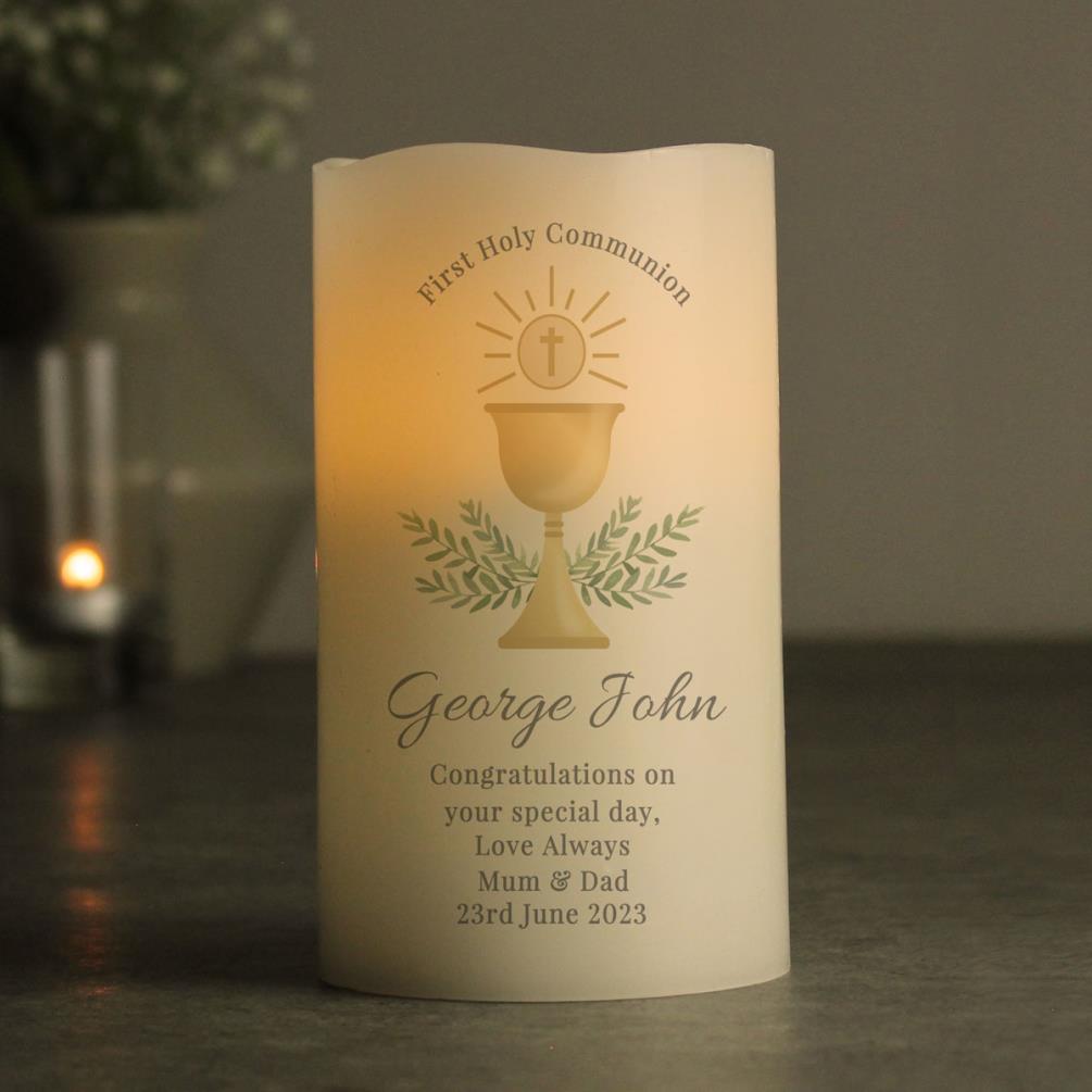 Personalised First Holy Communion LED Candle Extra Image 1